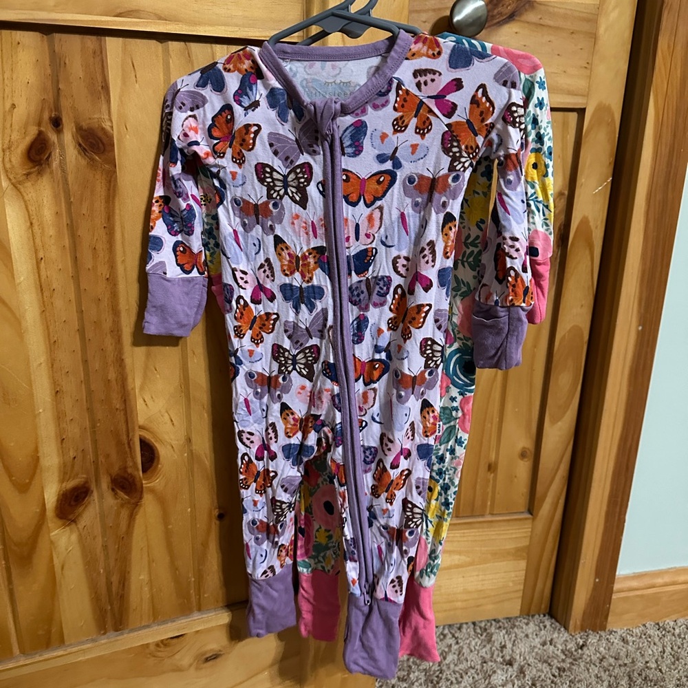Little Sleepies Butterfly Print Baby Sleeper